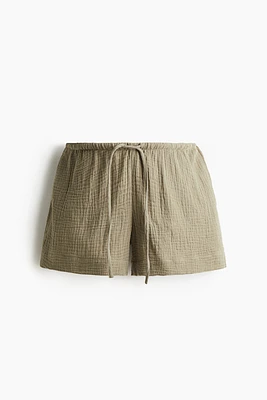 Short MAMA en mousseline avec cordon de serrage
