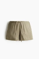 Short MAMA en mousseline avec cordon de serrage