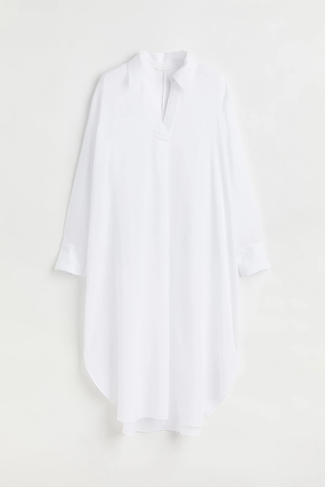 Lyocell-blend Shirt Dress