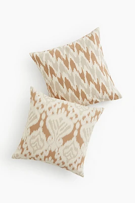 Lot de 2 housses coussin en coton