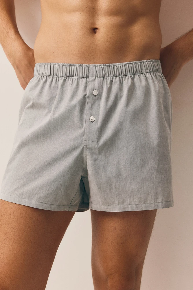 3-pack Woven Cotton Boxer Shorts