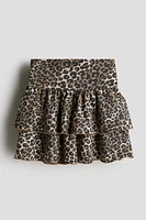 Foldover-Waist Tiered Skirt