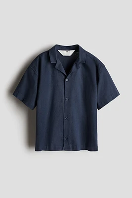 Chemise en coton avec col cubain