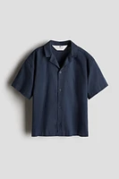 Chemise en coton avec col cubain