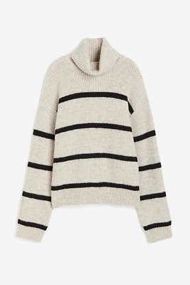 Rib-knit Turtleneck Sweater