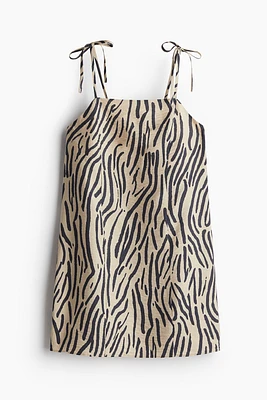 Dress with Tie Shoulder Straps