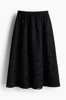 Skirt with Eyelet Embroidery