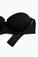 Soutien-gorge balconnet rembourré en microfibre