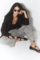 Pantalon en denim avec cordon de serrage