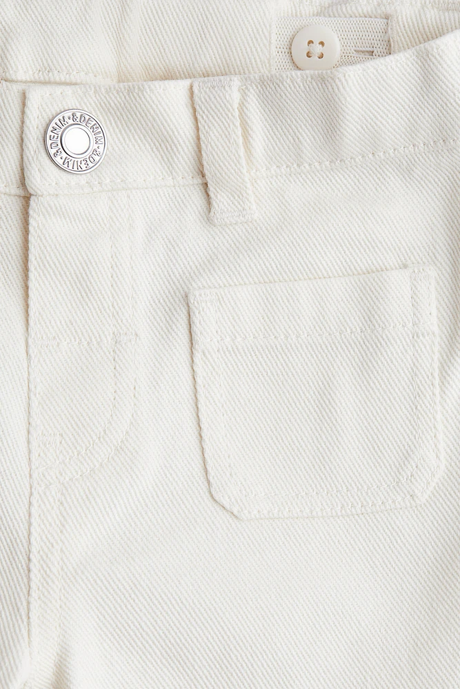 Pantalon évasé en sergé de coton