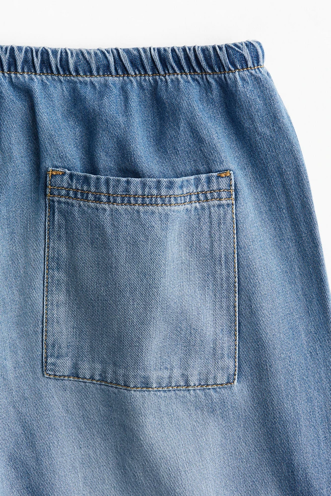 Pantalon en denim avec cordon de serrage