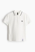 Embroidered-motif Piqué Polo Shirt