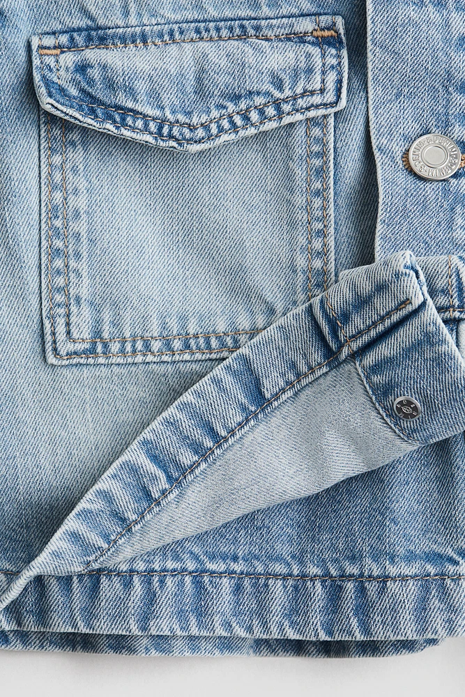Jupe-short en denim de coton