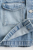 Jupe-short en denim de coton