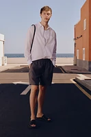 Regular-Fit Linen Shorts