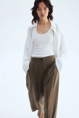 Wide-Leg Ankle-Length Pants