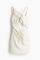 Asymmetric Linen Mini Dress