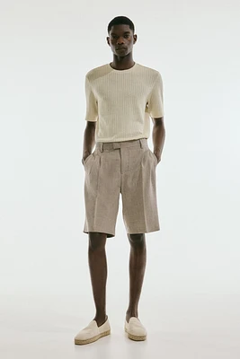 Regular Fit Rib-knit T-shirt