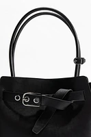 Strap-Detail Tote Bag