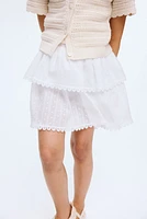 Tiered Cotton Skort