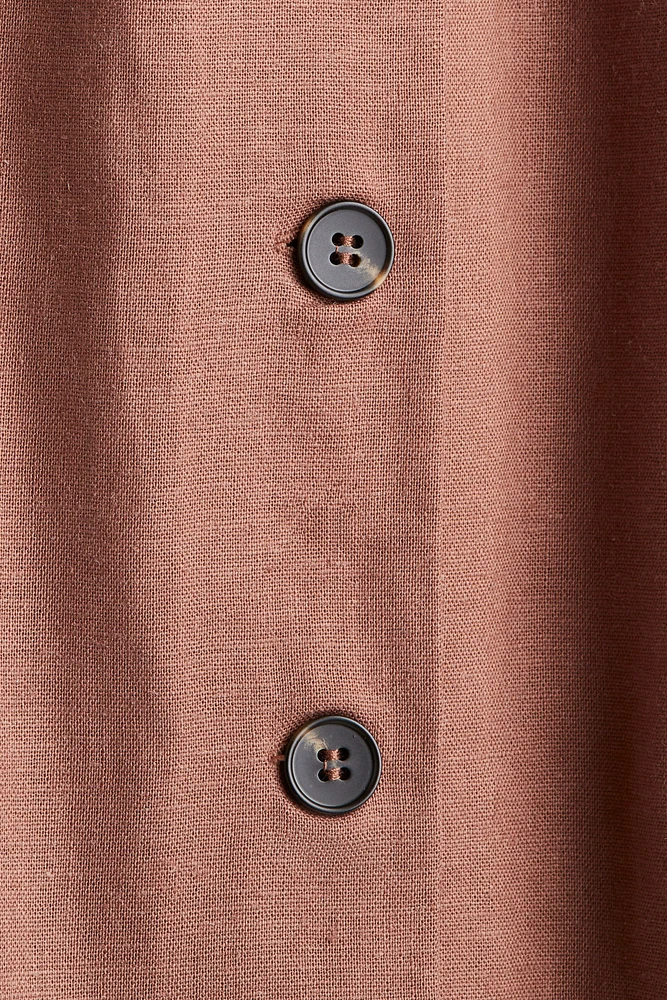 Robe midi en lin mélangé