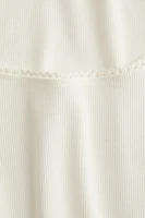 Picot-Trimmed Cotton Top