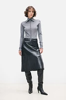 A-Line Leather Skirt