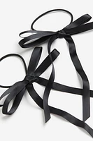 2-pack Bow-detail Hair Elastics