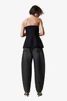 High Rise Barrel Leg Jeans