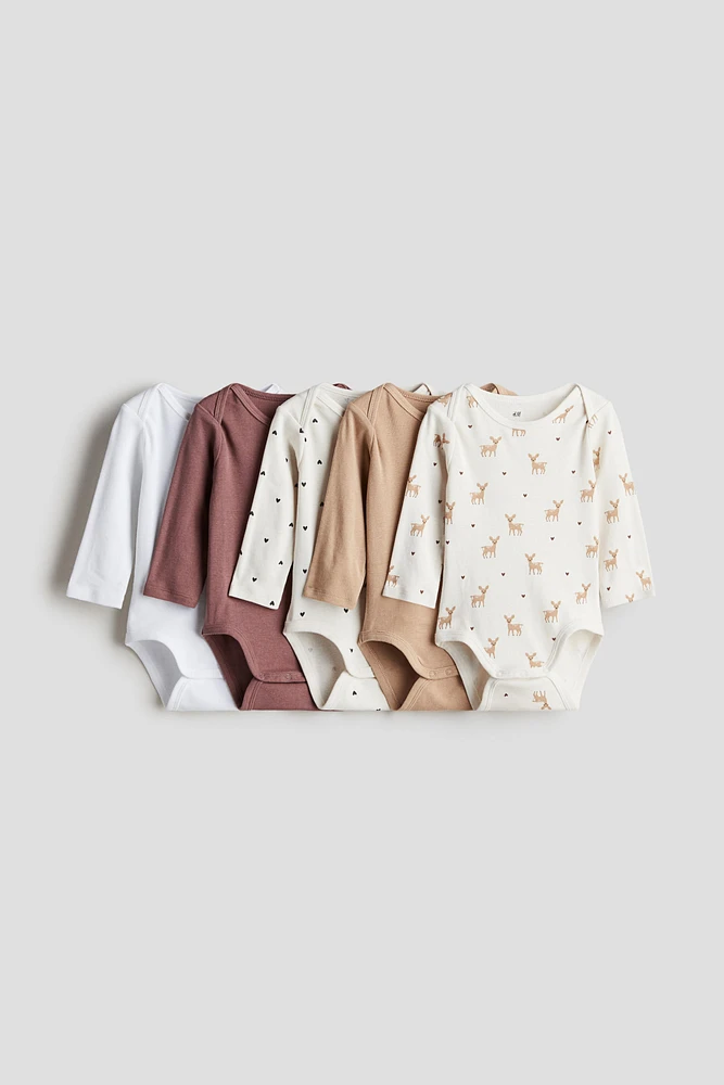 5-pack Long-sleeved Bodysuits