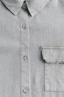 Linen-blend shirt