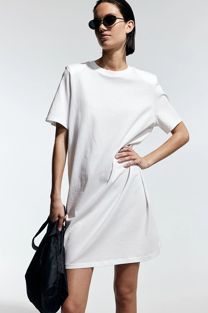 T-shirt Dress with Shoulder Pads