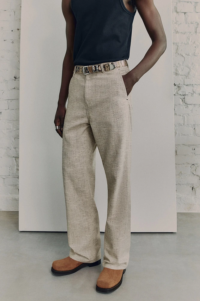 5-Pocket Textured-Weave Pants