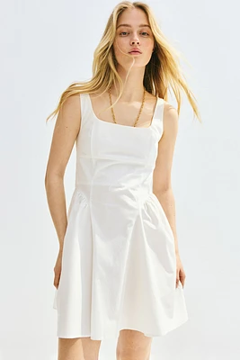 Open-Back Poplin Dress