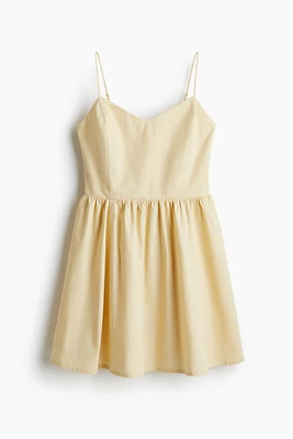 Cotton Dress with Flared Skirt
