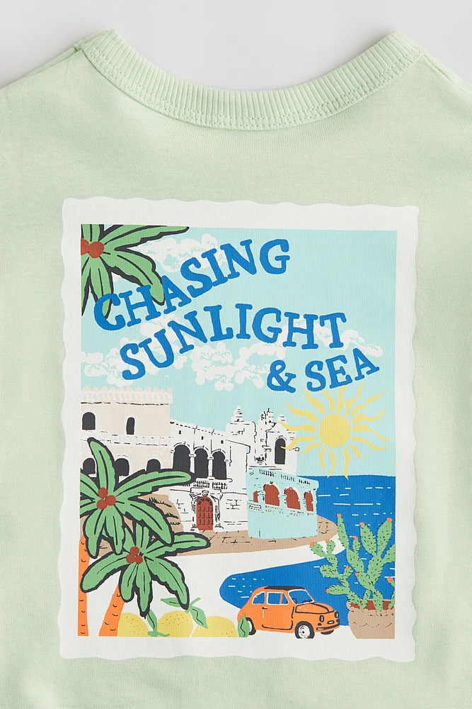 T-shirt en coton imprimé
