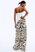 Pantalon large à taille élastique
