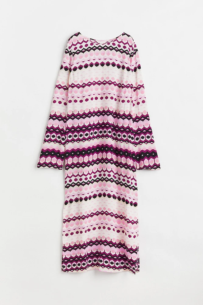 Patterned Crêped Dress