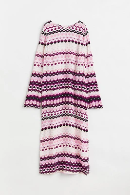 Patterned Crêped Dress