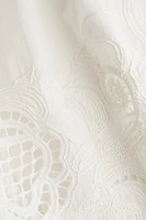 Cotton Skirt with Eyelet Embroidery