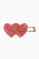 2-pack Heart-Detail Hair Clips