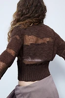 Sheer-Panel Sweater