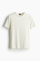 Slim Fit Ribbed Lyocell-blend T-shirt