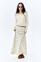 Satin Skirt with Drawstring