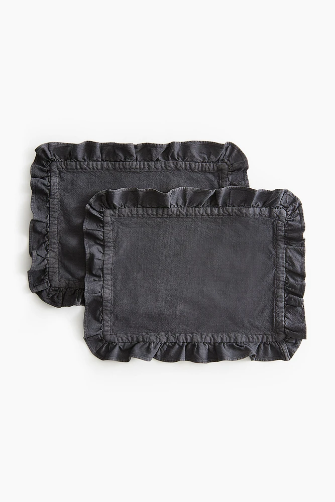 2-pack Ruffle-trimmed Placemats