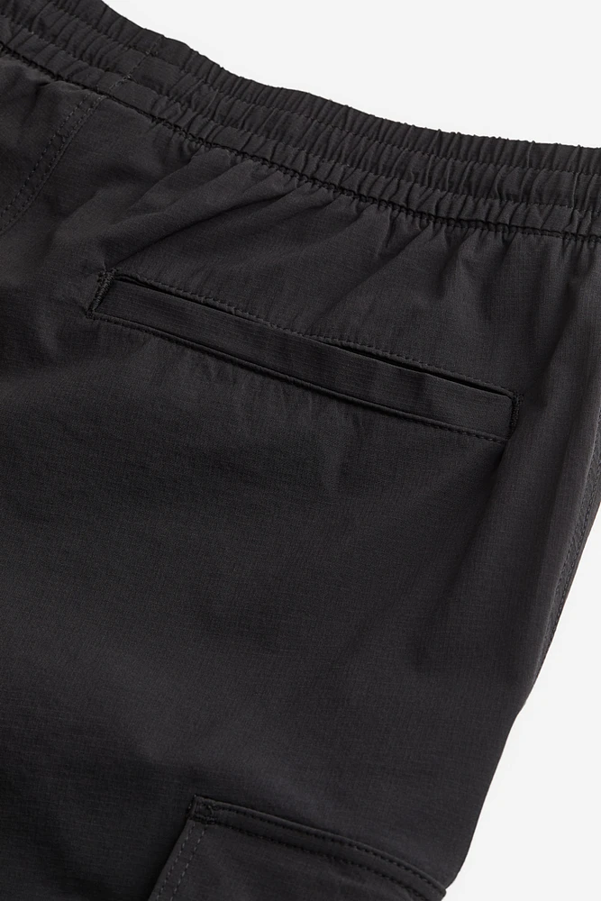 Relaxed Fit Nylon Cargo Joggers