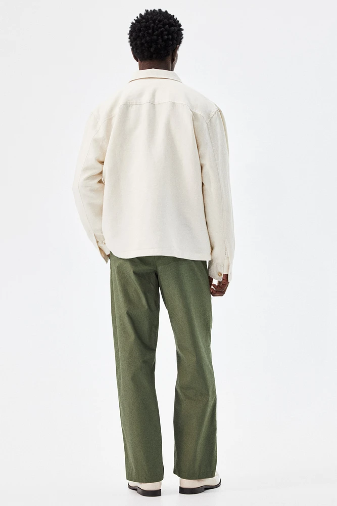 Pantalon décontracté en popeline