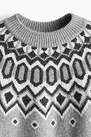 Jacquard-Knit Sweater