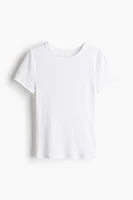 Ribbed Modal-blend T-shirt