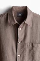 Regular Fit Linen-blend Shirt